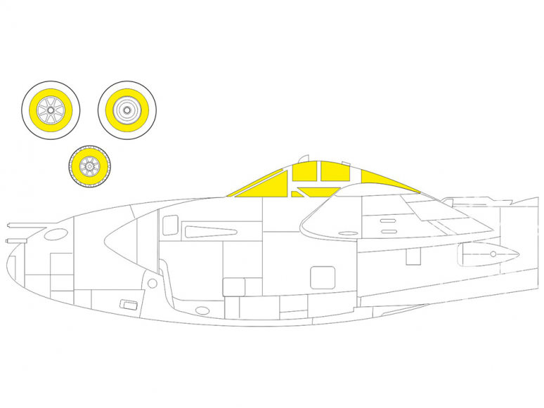 Eduard Express Mask CX612 P-38J Hobby 2000 / Dragon 1/72