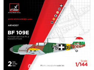Armory Models maquette avion AR14307 Messerschmitt Bf 109E en service extérieur Partie 2 Europe Est 1/144