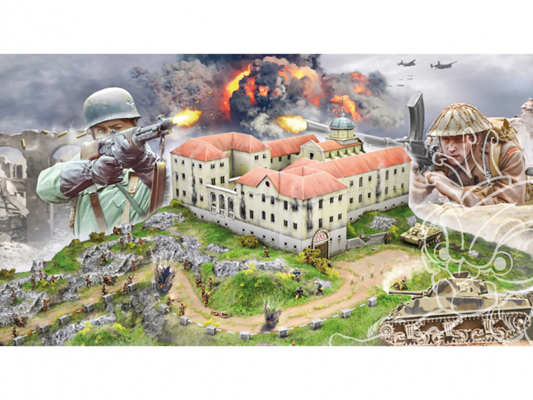 Italeri maquette 6198 Abbaye de Montecassino 1944 Briser la ligne Gustav BATTLE SET 1/72