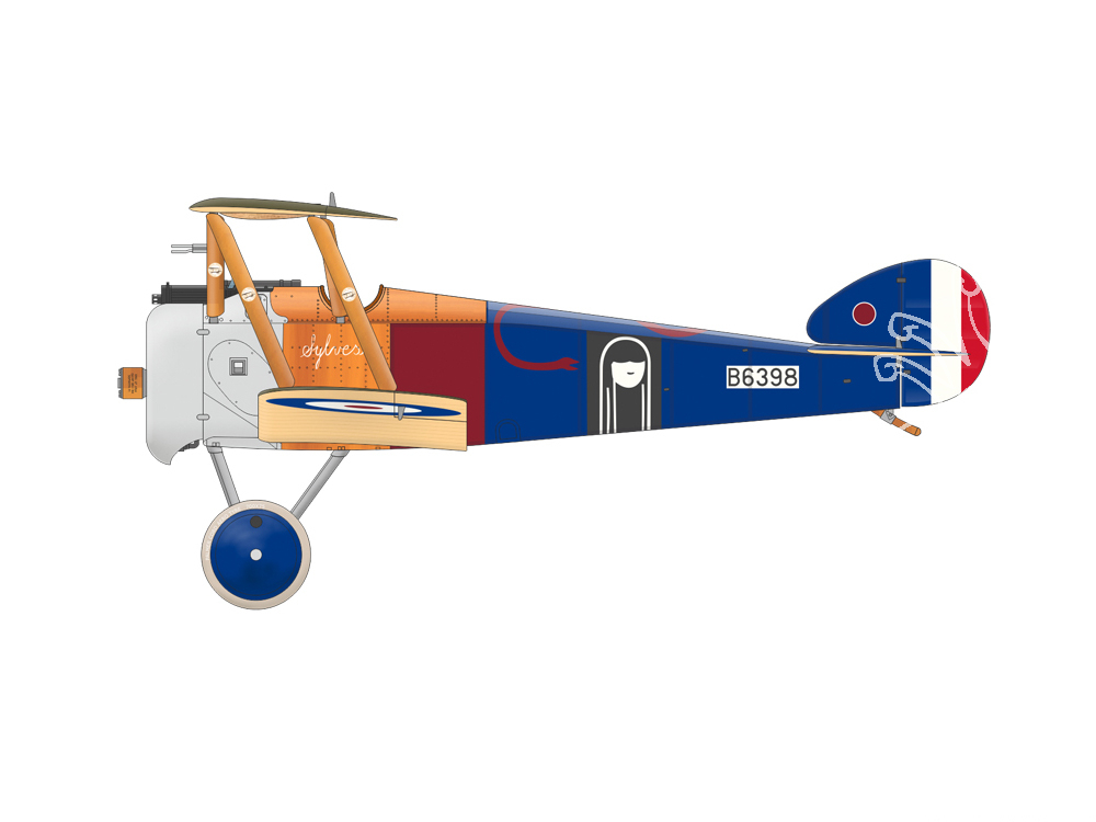 Maquette d'avion en bois SOPWITH CAMEL F1 1/16