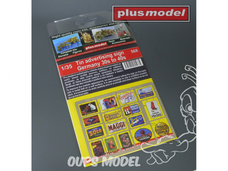 Plus Model 568 Enseigne publicitaire façon étain Allemagne années 30 à 40 1/35