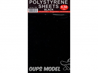 Plus Model 576 2 plaques Polystyrene noires 110x190 0,50mm