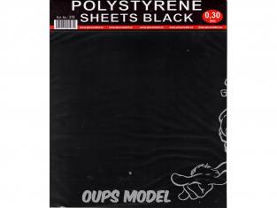 Plus Model 578 2 plaques Polystyrene noires 220x190 0,30mm