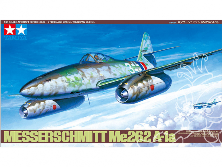 TAMIYA maquette avion 61087 Messerschmitt Me262 A-1a 1/48