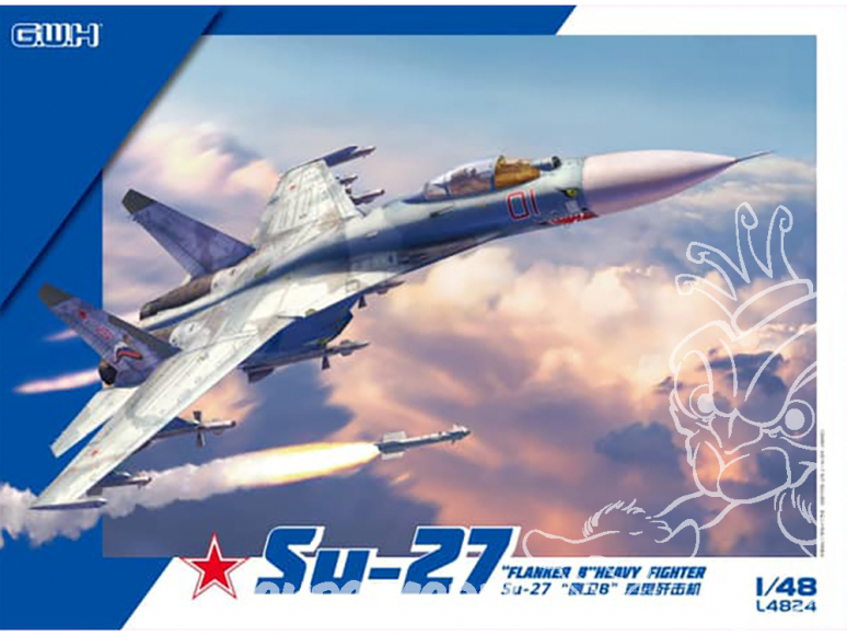 Great Wall Hobby maquette avion L4824 Sukhoi Su-27 "Flanker B" Chasseur lourd 1/48