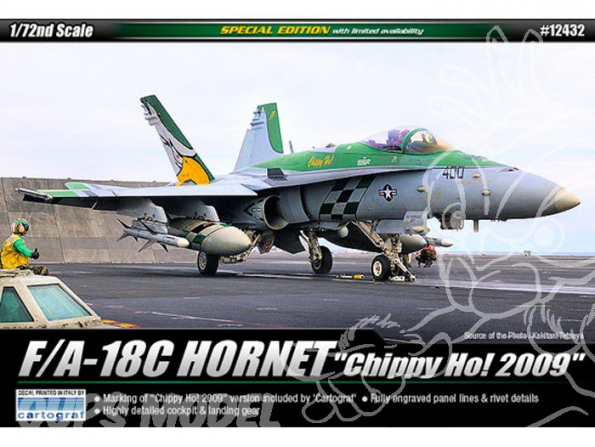 Academy maquette avion 12432 McDonnell Douglas F/A-18C Hornet chippy ho! 2009 1/72