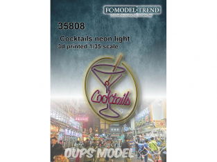 FC MODEL TREND accessoire résine 35808 Enseigne neon Cocktails 1/35