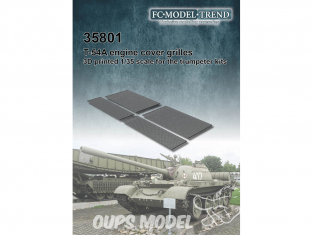 FC MODEL TREND accessoire résine 35801 Grilles moteur T-54A 1/35