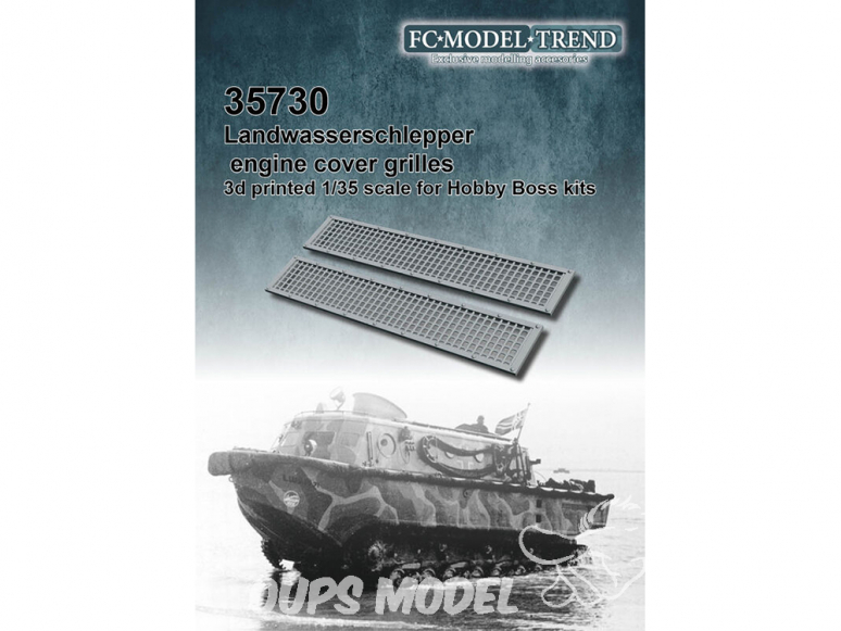 FC MODEL TREND accessoire résine 35730 Grilles moteur Landwasserschlepper Hobby Boss 1/35