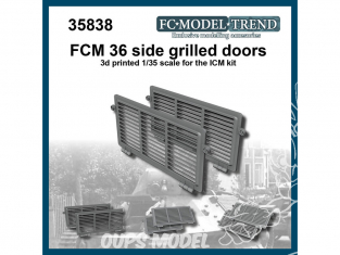 FC MODEL TREND accessoire résine 35838 Portes grilles latérales FCM 36 1/35