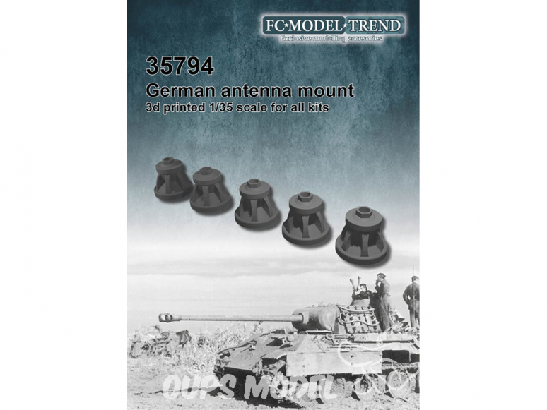 FC MODEL TREND accessoire résine 35794 Bases antennes Allemandes WWII 1/35