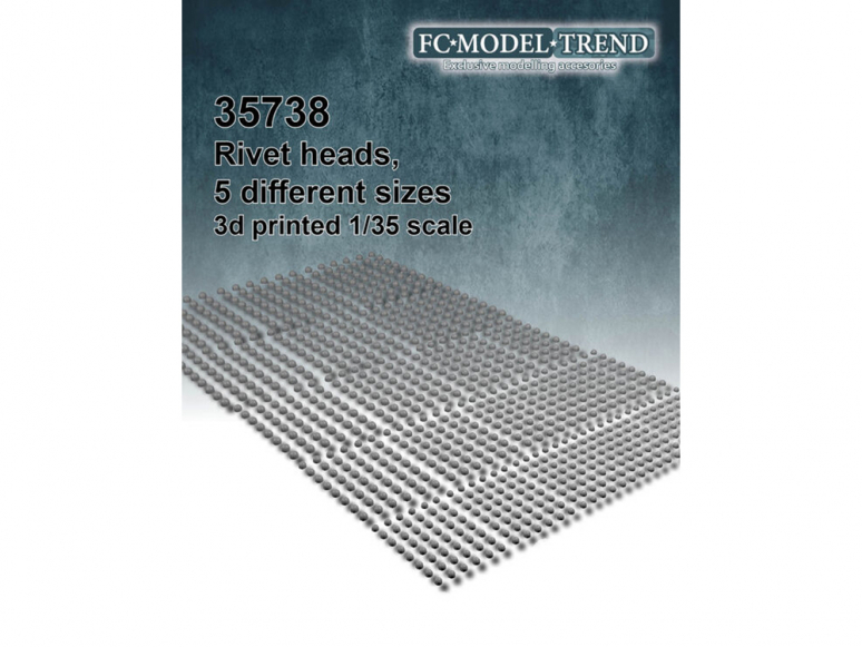 FC MODEL TREND accessoire résine 35738 Têtes de rivets 1/35