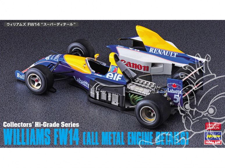 Hasegawa maquette voiture 51049 Williams FW14 avec "Super détail" 1/24