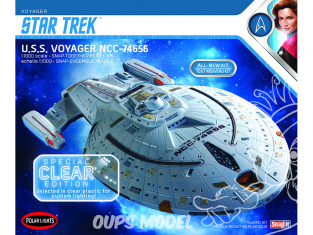 Polar Lights maquette espace 992 Star Trek U.S.S. Voyager (Snap) Clear Edition 1:1000