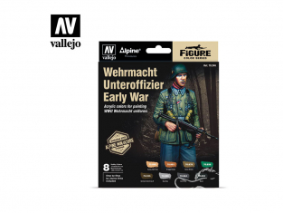Vallejo Set Alpine serie figure 70246 Sous-officier de la Wehrmacht au début de la guerre avec figurine 8x17ml