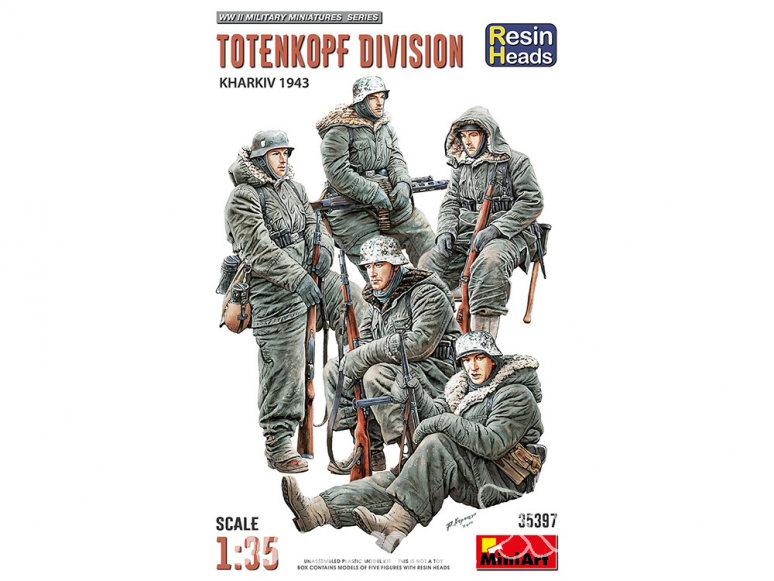 Mini Art maquette militaire 35397 DIVISION TOTENKOPF KHARKOV 1943 TÊTES EN RÉSINE 1/35