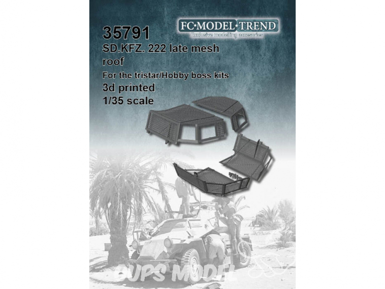 FC MODEL TREND accessoire résine 35791 Filet tourelle Sd.Kfz.222 Late Tristar / Hobby Boss 1/35