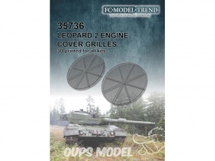 FC MODEL TREND accessoire résine 35736 Grilles moteur Leopard 2 1/35