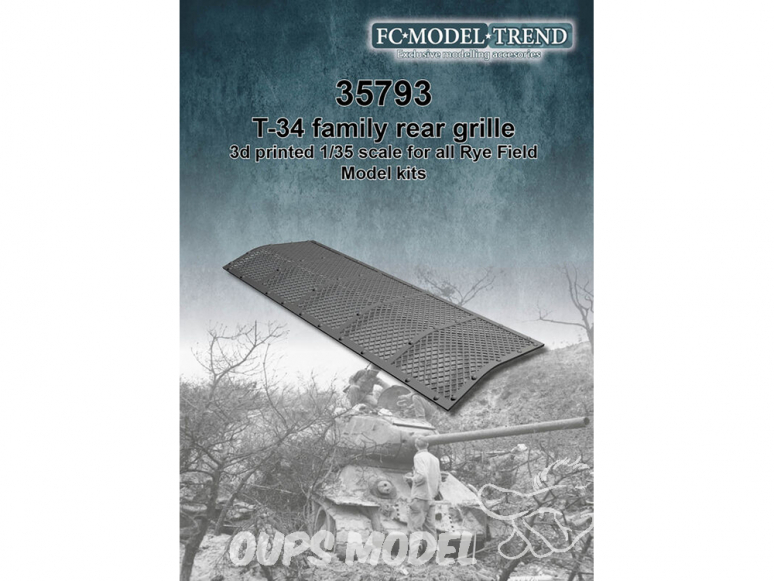 FC MODEL TREND accessoire résine 35793 Grille arrière famille T-34 Rye Field Model 1/35