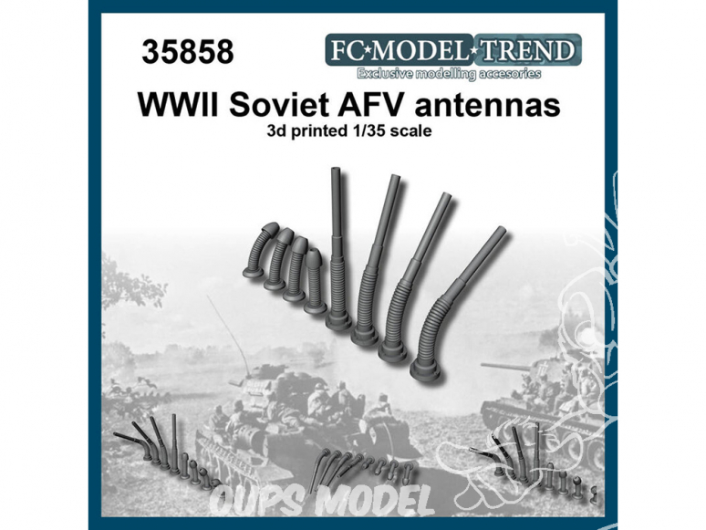 FC MODEL TREND accessoire résine 35858 Antennes Soviétiques AFV WWII 1/35