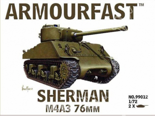 Armourfast maquette militaire 99012 Sherman M4/A3 76mm 1/72