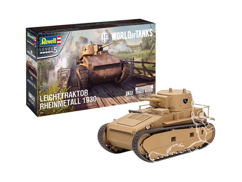 Revell maquette militaire 03506 Leichttraktor Rheinmetall 1930 World of Tanks 1/35