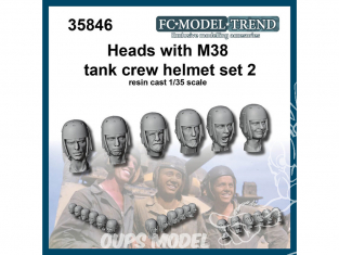 FC MODEL TREND accessoire résine 35846 Têtes avec casque M38 Set 2 1/35