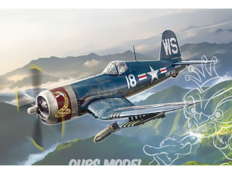 Italeri maquette avion 1453 F4U-4 Corsair guerre de Corée 1/72