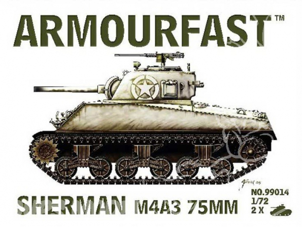 Armourfast maquette militaire 99014 Sherman M4/A3 75mm 1/72