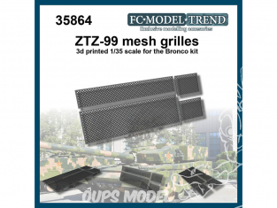 FC MODEL TREND accessoire résine 35864 Grilles ZTZ-99 Bronco Model 1/35