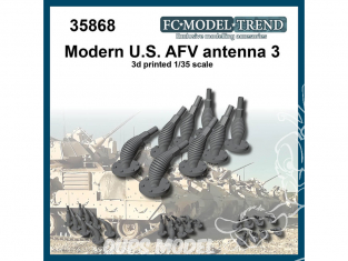 FC MODEL TREND accessoire résine 35868 Antennes 3 US AFV Modernes 1/35