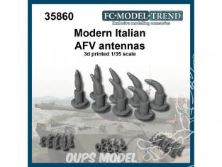 FC MODEL TREND accessoire résine 35860 Antennes AFV Italiens Modernes 1/35