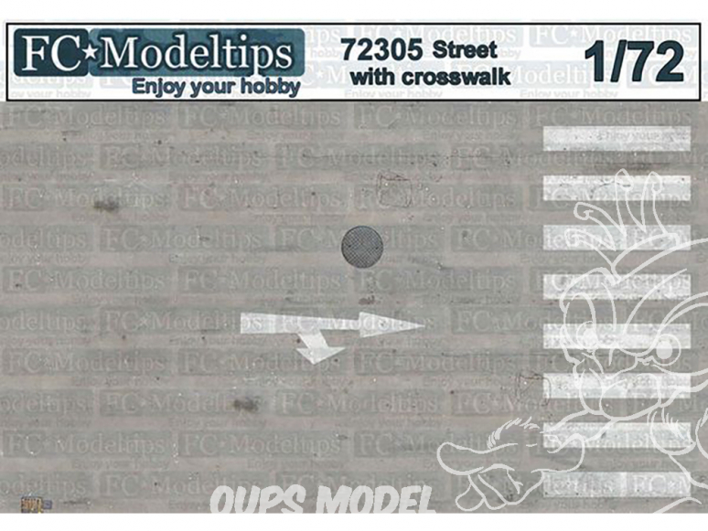 FC MODEL TREND Feuille autocollante 72305 Rue avec passage pour piétons 1/72