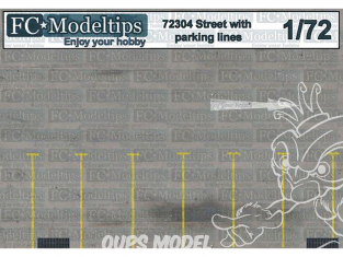 FC MODEL TREND Feuille 72304 Base rue avec lignes parking 1/72