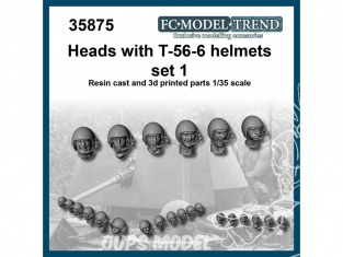 FC MODEL TREND accessoire résine 35875 Têtes avec casque T-56-6 Set 1 1/35