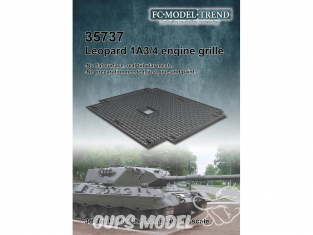 FC MODEL TREND accessoire résine 35737 Grille moteur Leopard 1A3/4 Meng 1/35