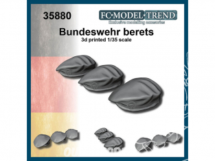 FC MODEL TREND accessoire résine 35880 Bérets Bundeswehr 1/35