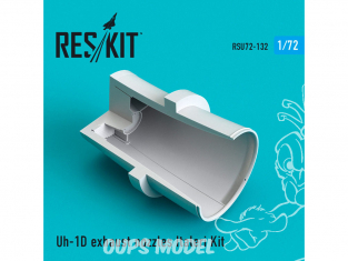 ResKit kit d'amelioration Helico RSU72-0132 Kit de tuyere Uh-1D Italeri 1/72