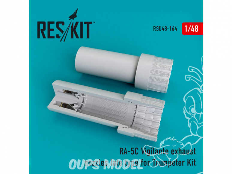 ResKit kit d'amelioration Avion RSU48-0164 Tuyère RA-5C Vigilante type tardif pour kit Trumpeter 1/48