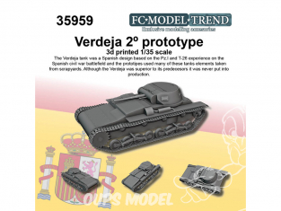 FC MODEL TREND maquette résine 35959 Verdeja 2ème Prototype 1/35