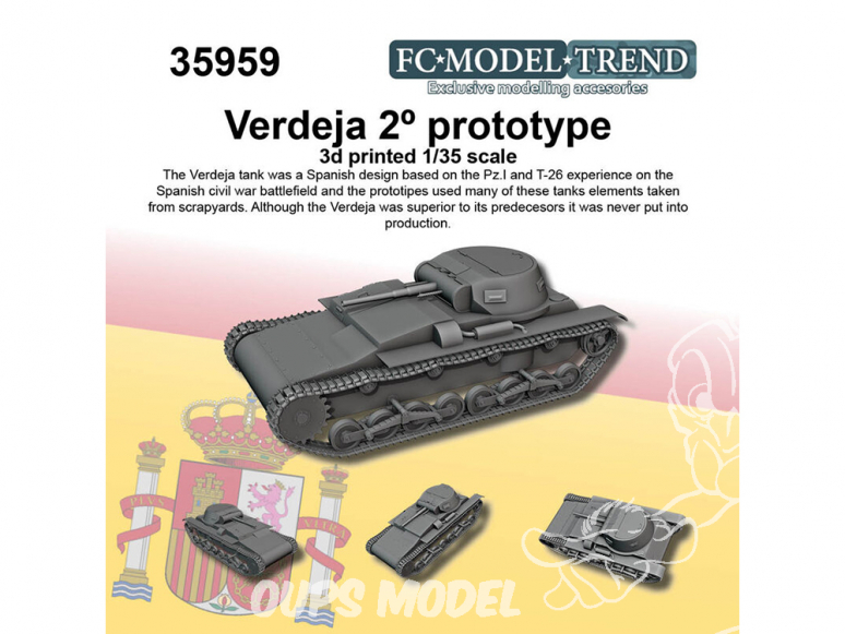 FC MODEL TREND maquette résine 35959 Verdeja 2ème Prototype 1/35