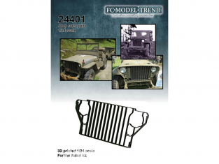 FC MODEL TREND accessoire résine 24401 Calandre Jeep Willys Grille à barres Italeri 1/24