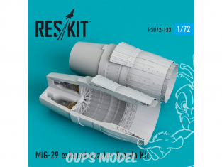 ResKit kit d'amelioration Avion RSU72-0133 Tuyère MiG-29 pour kit Zvezda 1/72
