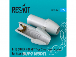 ResKit kit d'amelioration Avion RSU72-0141 Tuyère F-18 Super Hornet Type 2 pour kit Academy 1/72