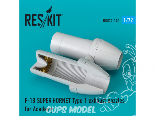 ResKit kit d'amelioration Avion RSU72-0140 Tuyère F-18 Super Hornet Type 1 pour kit Academy 1/72
