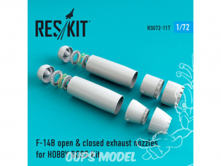 ResKit kit d'amelioration Avion RSU72-0117 Tuyère Ouverte ou fermée F-14 B/D pour kit Hobby Boss 1/72
