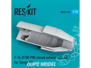 ResKit kit d'amelioration Avion RSU72-0126 Tuyère Ouverte F-16 (F100-PW) pour kit Tamiya 1/72
