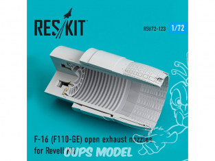 ResKit kit d'amelioration Avion RSU72-0123 Tuyère Ouverte F-16 (F100-PW) pour kit Revell 1/72