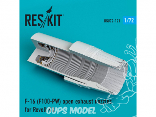 ResKit kit d'amelioration Avion RSU72-0121 Tuyère ouverte F-16 (F100-PW) pour kit Revell 1/72