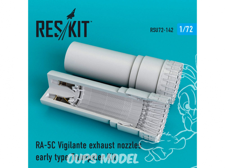 ResKit kit d'amelioration Avion RSU72-0142 Tuyère RA-5C Vigilante early type pour kit Trumpeter 1/72